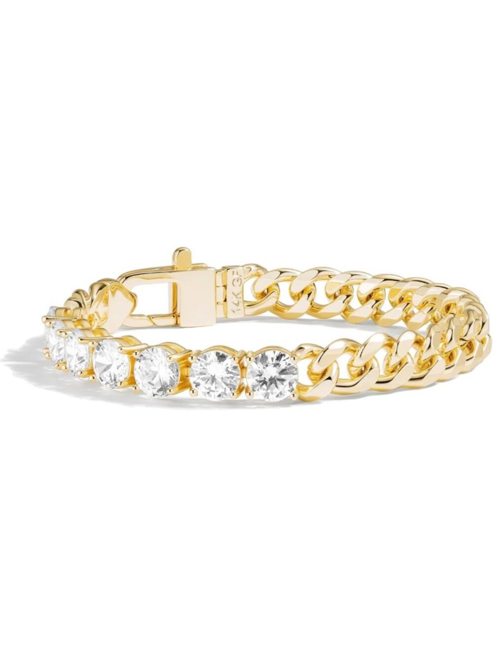 14k Gold Filled Miami Cuban Link Bracelet - Elegant Gold Bracelet for Women